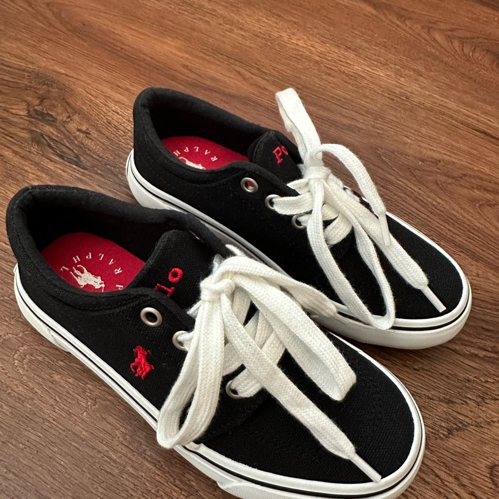 Polo by Ralph Lauren Black and White Kids Sneakers